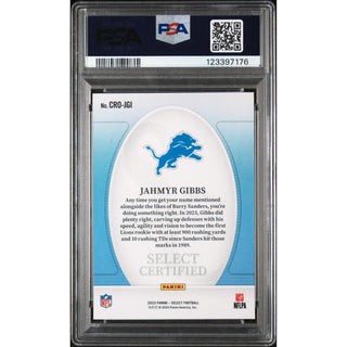 Jahmyr Gibbs 2023 Select Certified Rookies #CROJGI – PSA 10