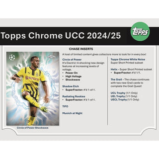 2024-25 Topps Chrome UEFA Club Competitions Soccer Hobby Pack