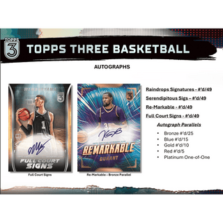 2023-24 Topps Three Basketball Hobby Box