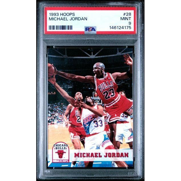 Michael Jordan 1993 Hoops #28 PSA 9