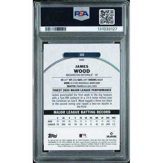 James Wood 2025 Topps Finest Purple Checkerboard #300 – PSA 9