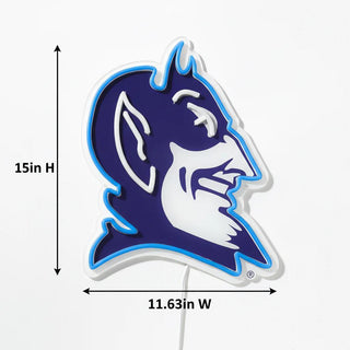 Duke Blue Devils Devil Mascot LED Neon Sign – Officially Licensed Light-Up Wall Decor