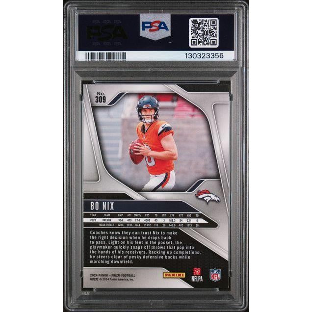 2024 Prizm Bo Nix #309 PSA 9 Rookie Card