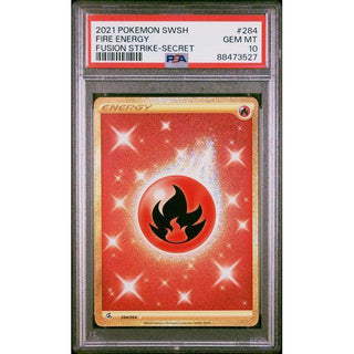 Fire Energy – 2021 Pokémon Fusion Strike Secret #284 PSA 10