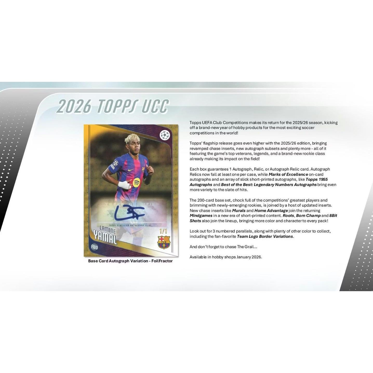 2025-26 Topps UEFA Club Competitions Soccer Hobby Pack
