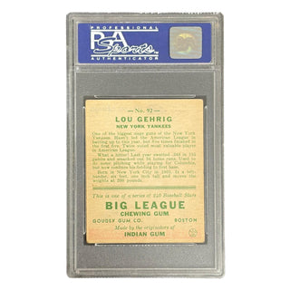 Lou Gehrig 1933 Goudey #92 PSA 5