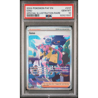 Iono 2024 Pokémon Paldea Evolved Special Illustration Rare #237 – PSA 10