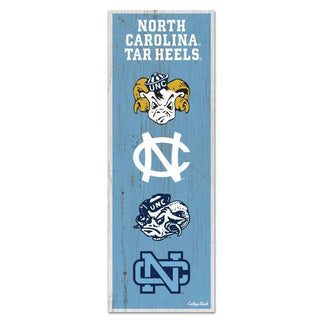 North Carolina Tar Heels College Vault Wood Sign – 6" x 17"