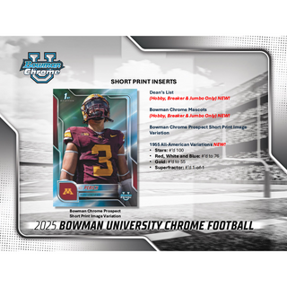 2025 Bowman Chrome University Football Breaker's Delight Box