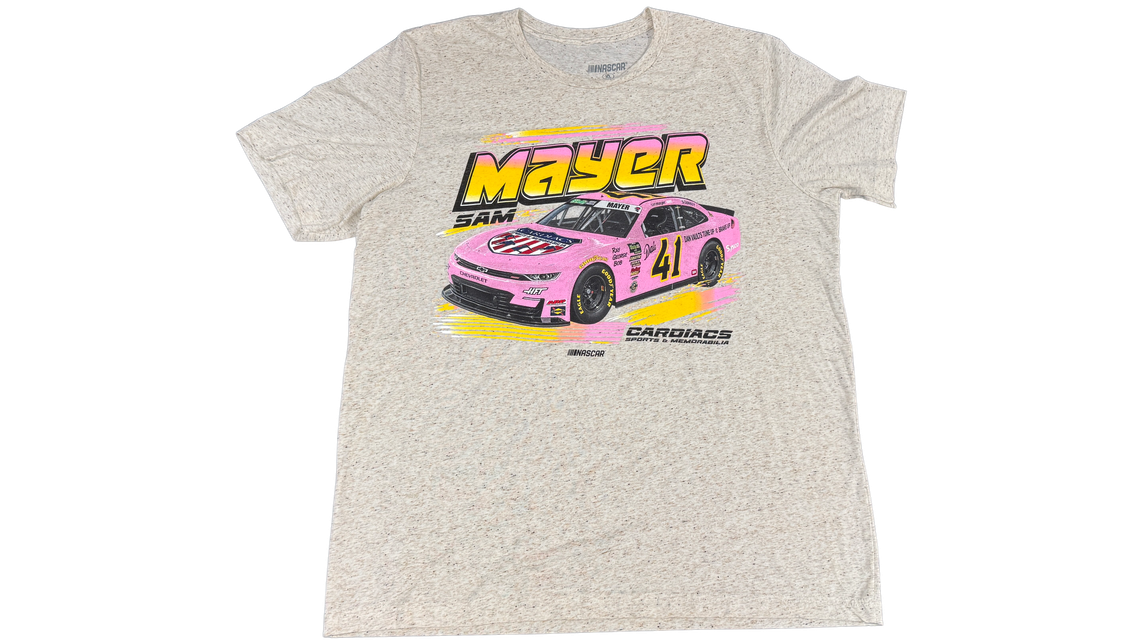 Sam Mayer #41 CARDIACS Chevrolet Camaro Car Tri-blend T-Shirt – Oatmeal