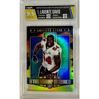 Lavonte David: 2021 Panini Donruss Optic The Champ Is Here Gold #CH-15 HGA 9.5