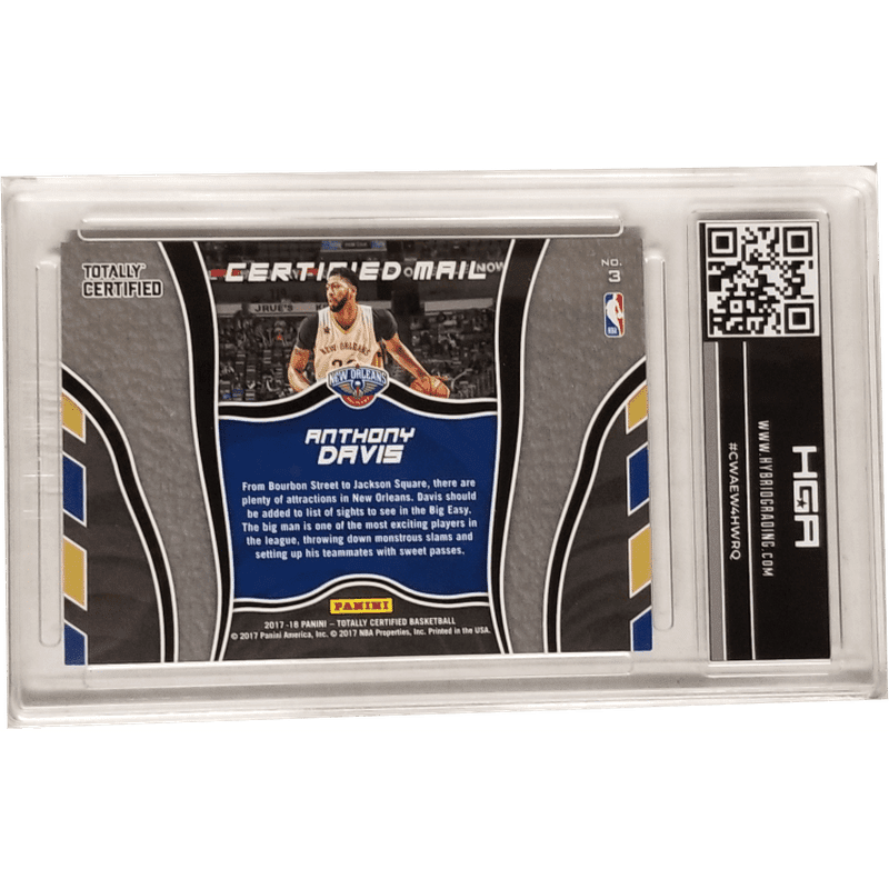 Anthony Davis: 2017-18 Panini Totally Certified- Certified Mail Green #3 HGA 9.5