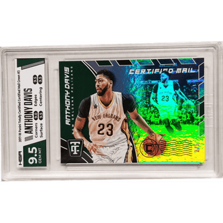 Anthony Davis: 2017-18 Panini Totally Certified- Certified Mail Green #3 HGA 9.5