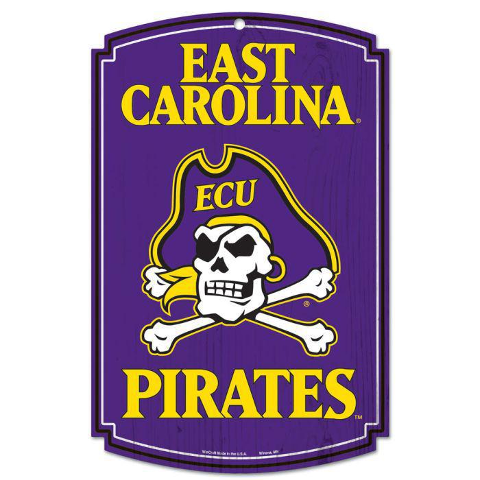 Wood Sign: East Carolina Pirates – CARDIACS Sports & Memorabilia