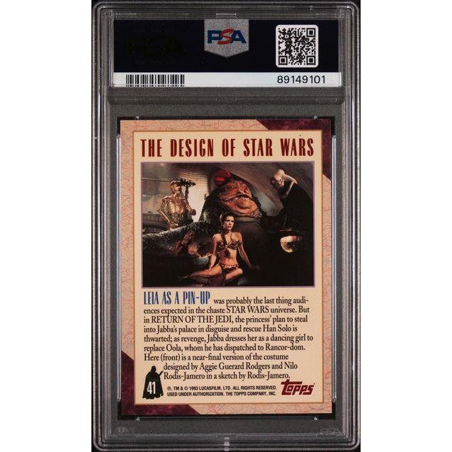 1993 Topps Star Wars Galaxy Leia As A Pin-Up PSA 10