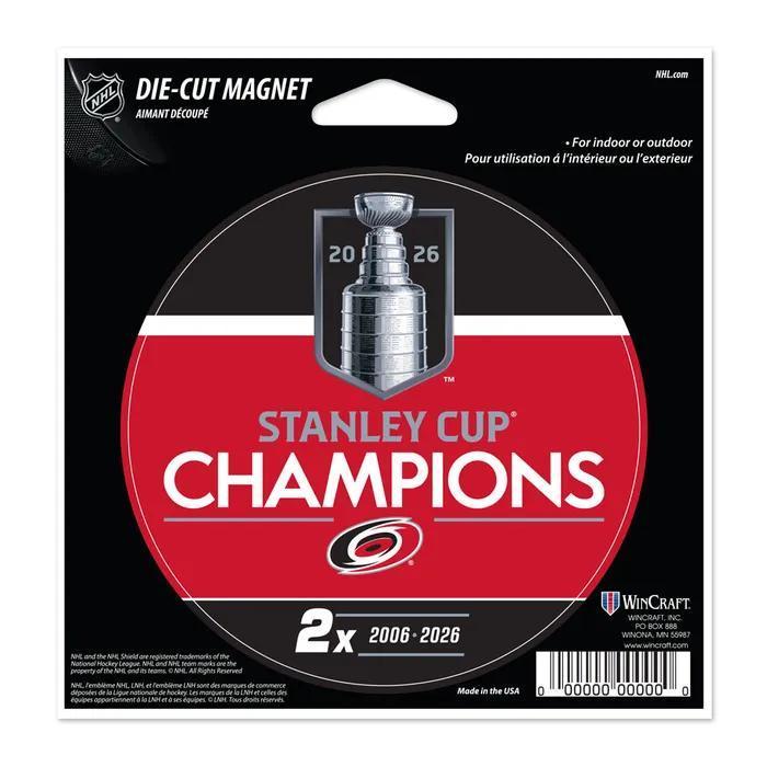 Carolina Hurricanes 2026 Stanley Cup Champions Die Cut Magnet 4.5" x 6"