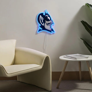 Duke Blue Devils Devil Mascot LED Neon Sign – Officially Licensed Light-Up Wall Decor
