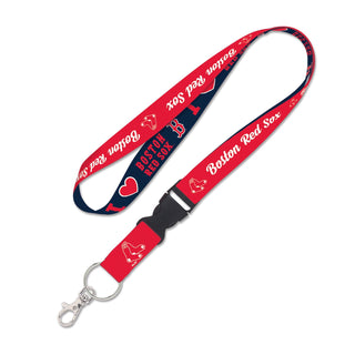 Boston Red Sox Heart Lanyard with Detachable Buckle