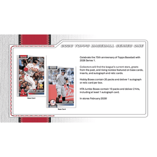 2026 Topps Series 1 Baseball Hobby Jumbo 6-Box Case