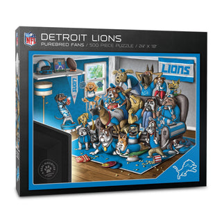 Detroit Lions Purebred Fans- A Real Nailbiter 500 pc Puzzle