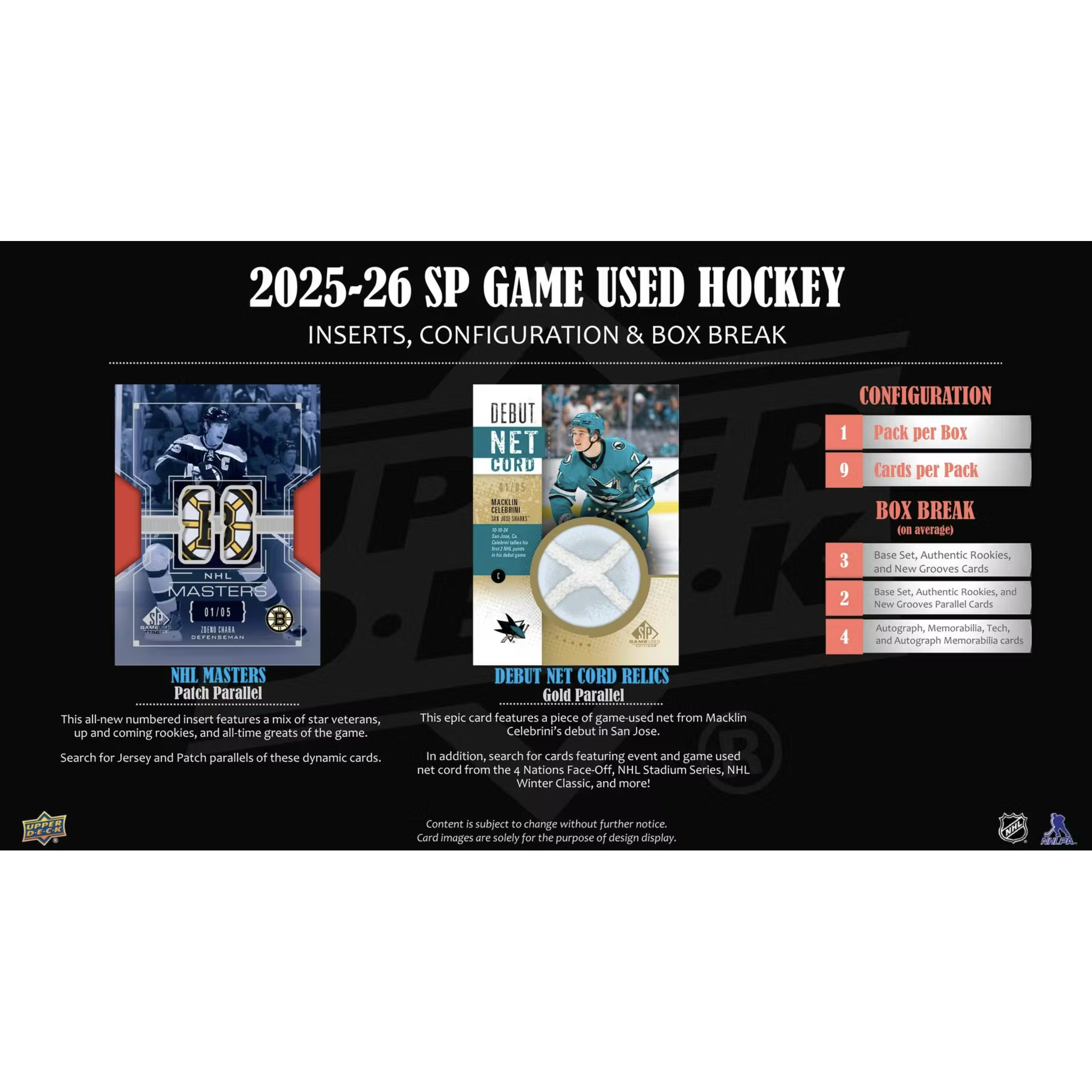 2025-26 Upper Deck SP Game Used Hockey Hobby Box