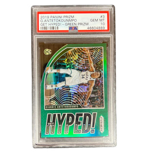 Giannis Antetokounmpo 2019 Panini Green Prizm #3 PSA 10