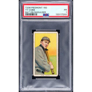 Ty Cobb T206 Piedmont 150 Bat on Shoulder PSA 1