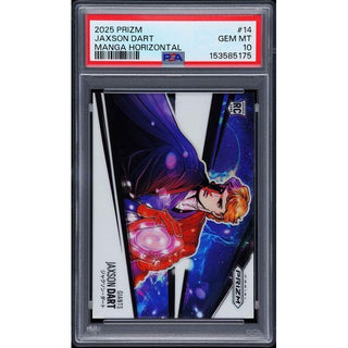 Jaxson Dart 2025 Panini Prizm Manga Horizontal #14 – PSA 10