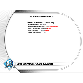 2025 Bowman Chrome Baseball Hobby Box