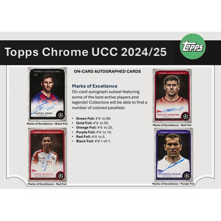 2024-25 Topps Chrome UEFA Club Competitions Soccer Hobby Pack