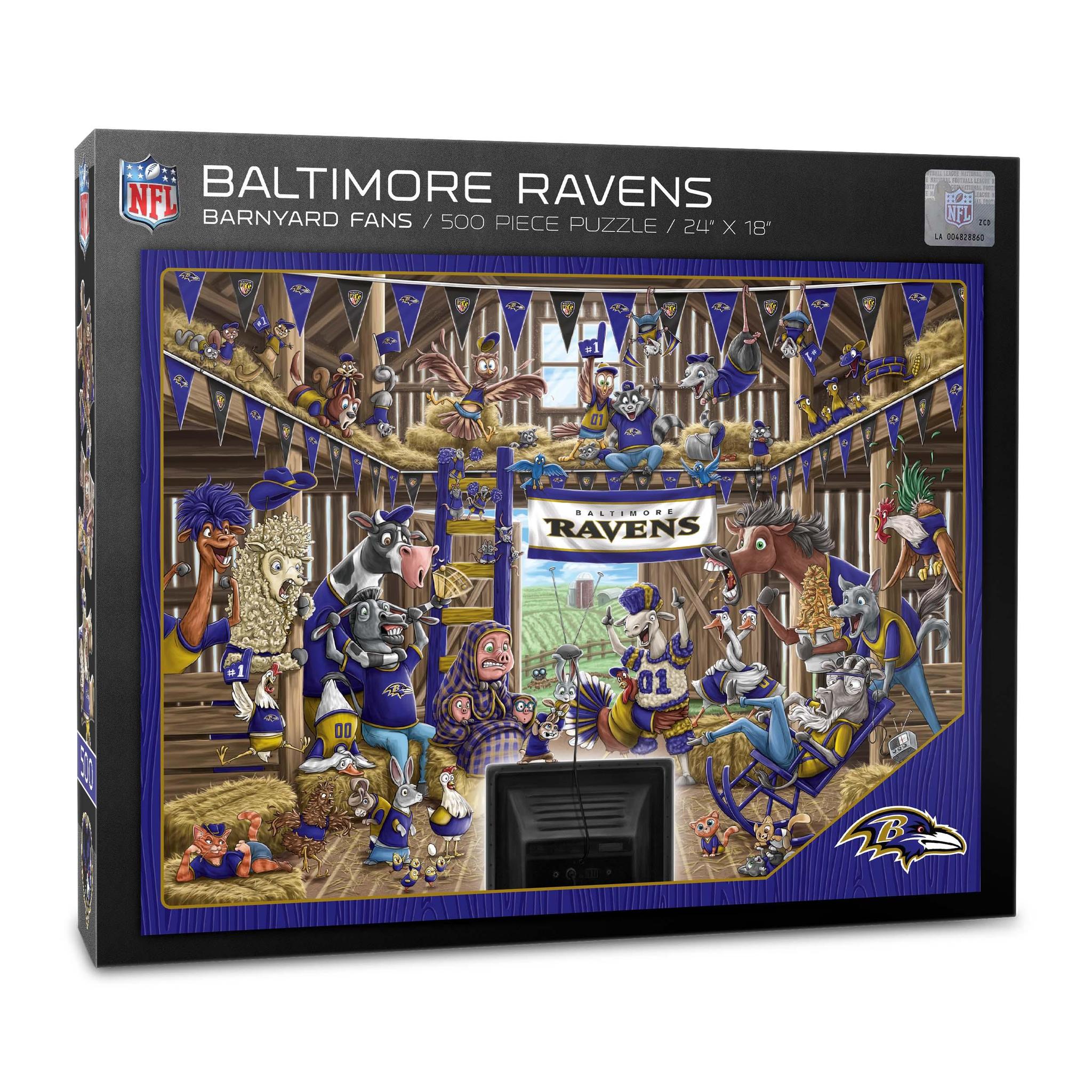 Baltimore Ravens Barnyard Fans 500 pc Puzzle
