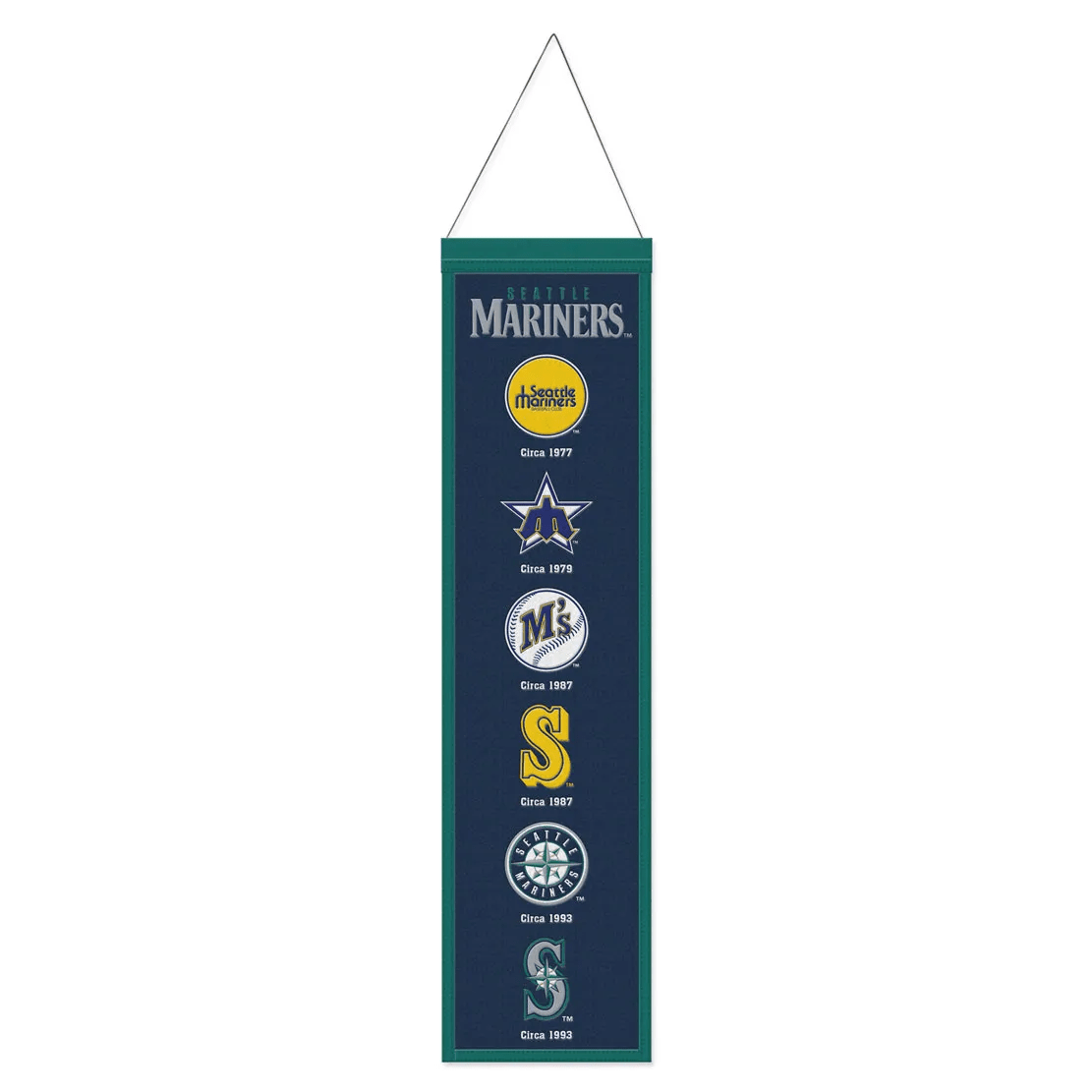 Banner: Seattle Mariners - Wool – Premium 8" x 32"