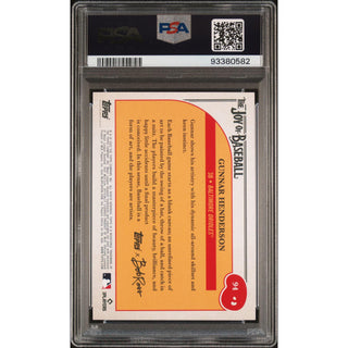 Gunnar Henderson 2023 Topps X Bob Ross Titanium White #94 PSA 10