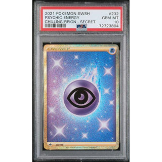 Psychic Energy – 2021 Pokémon SWSH Chilling Reign Secret #232 PSA 10