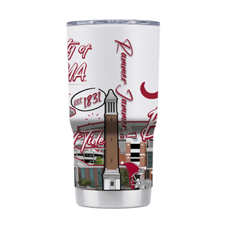 Tumbler: Alabama Campus Icons Collection Stainless Steel 20oz