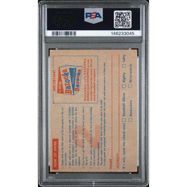 Contest Card 1957 Topps Saturday, May 25th PSA 3