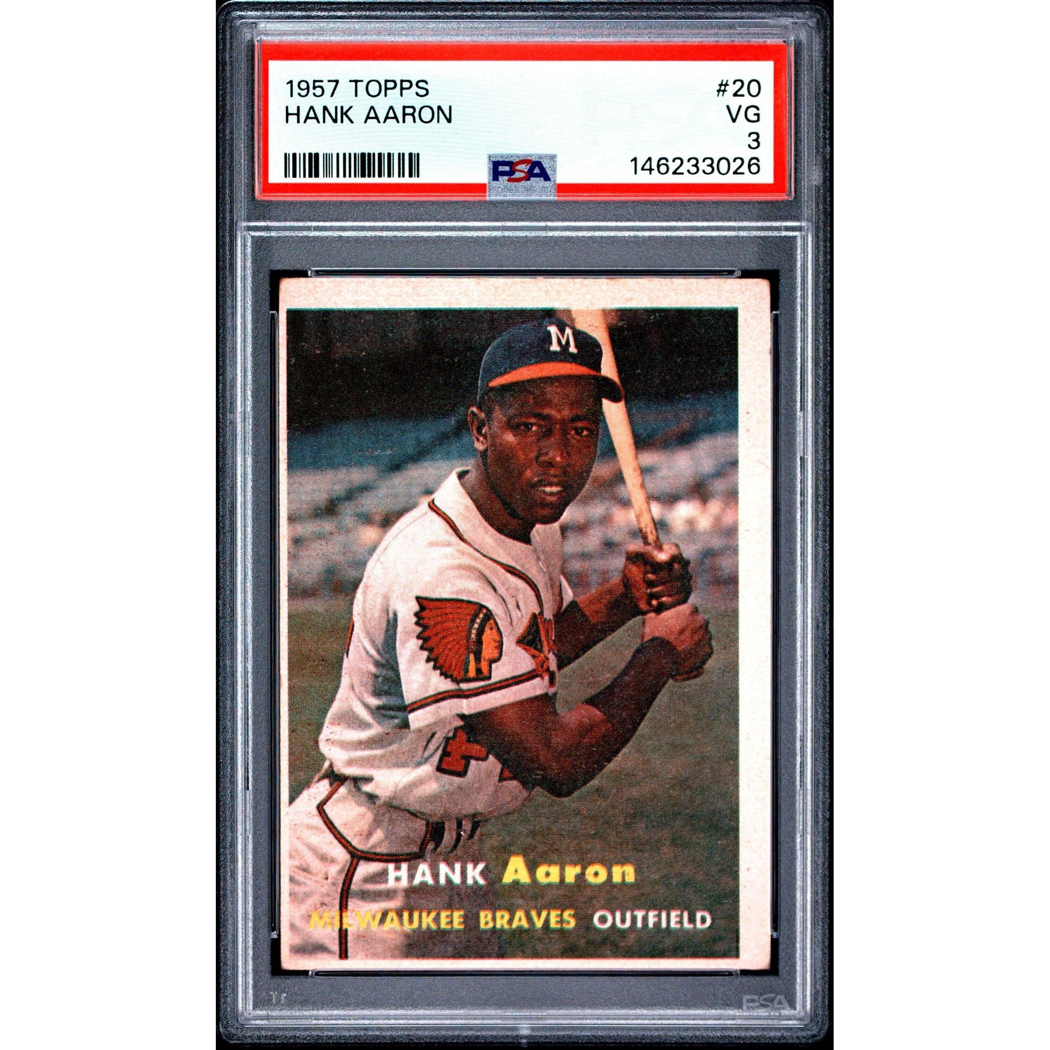 Hank Aaron 1957 Topps #20 PSA 3