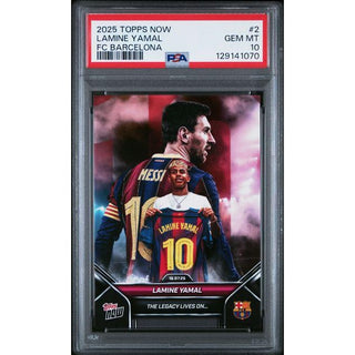 2025 Lamine Yamal Topps Now FC Barcelona #2 PSA 10