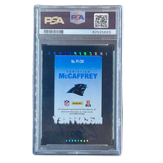Christian McCaffrey 2019 Panini Pinnacle Inscriptions #PI-CM PSA 8