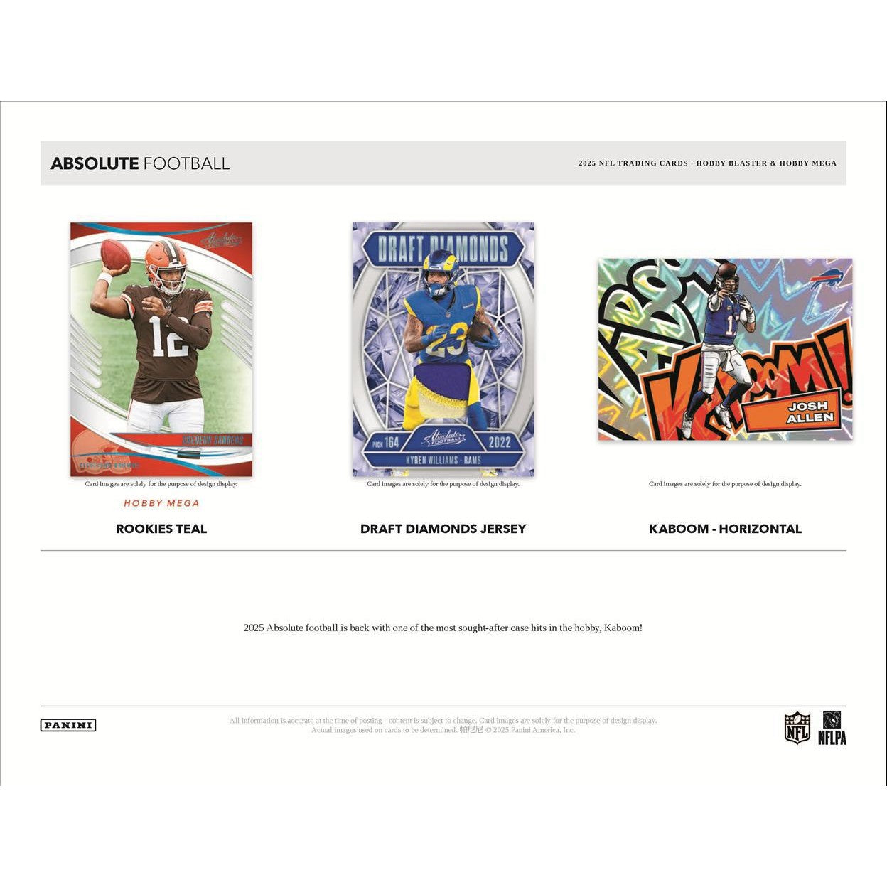 2025 Panini Absolute Football Hobby Mega Box