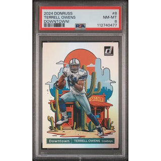 Terrell Owens 2024 Donruss Downtown! #8 PSA 8