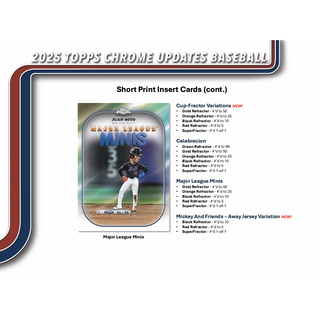 2025 Topps Chrome Update Series Baseball Blaster Box