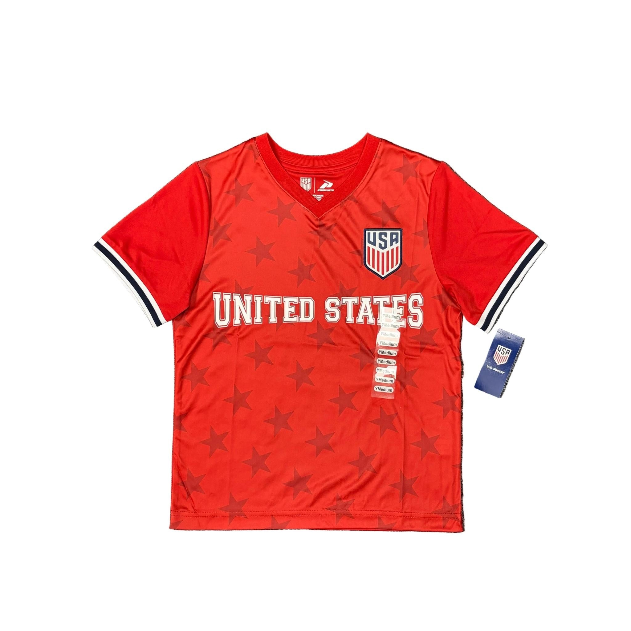 US Men's National Team Game Day Shirt – Red Officially Licensed Performance Youth T-Shirt