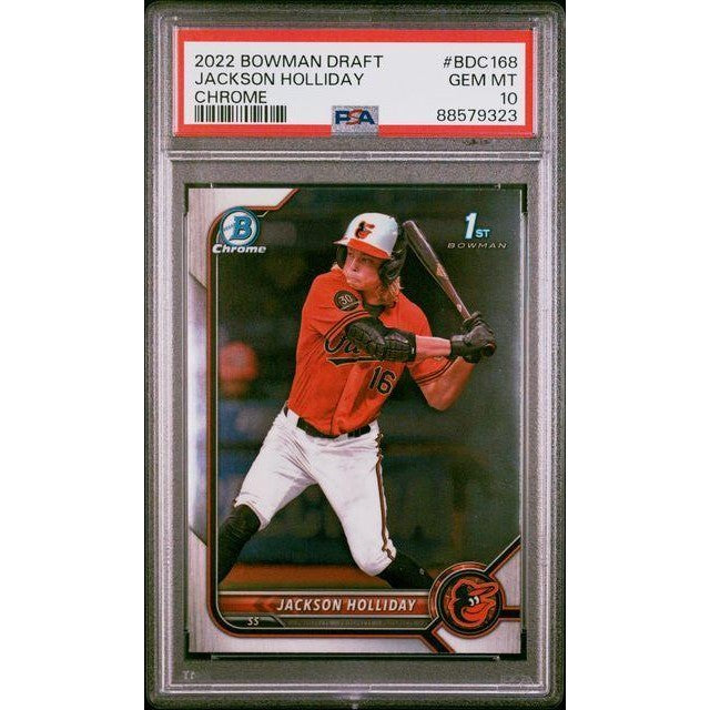 Jackson Holliday 2022 Bowman Draft Chrome Baseball #BDC168 PSA 10