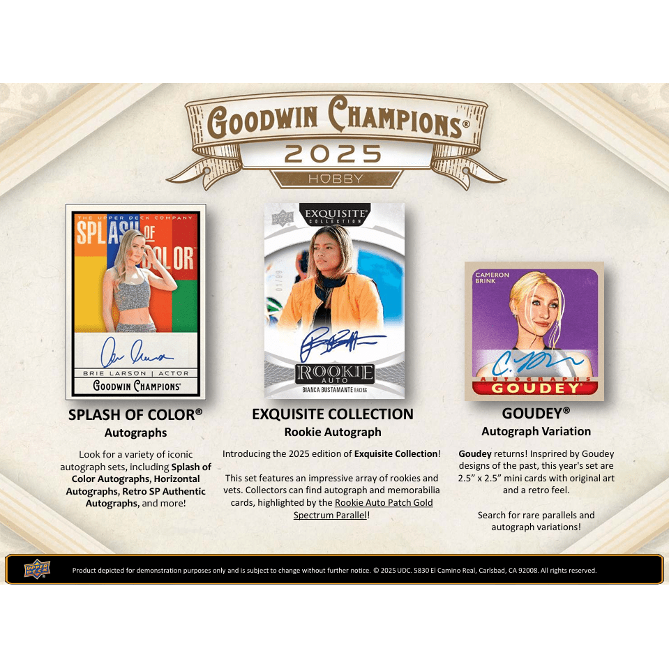 2025 Upper Deck Goodwin Champions Hobby Box