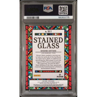 Shoehei Ohtani 2022 Panini Prizm Stained Glass #SG3 PSA 9