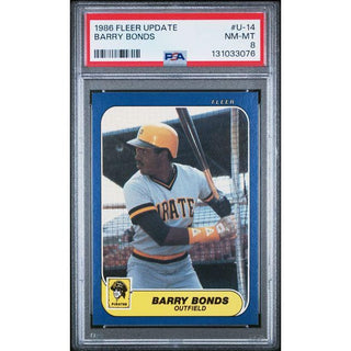 Barry Bonds 1986 Fleer Update #U-14 – PSA 8