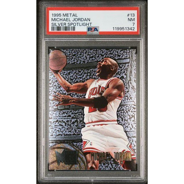 1995 Fleer Metal Michael Jordan Silver Spotlight #13 PSA 7