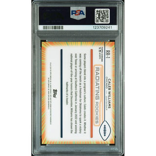 Caleb Williams 2024 Topps Chrome Radiating Rookies #RR1 PSA 10