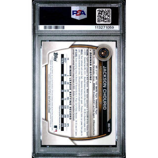 2023 Jackson Chourio Bowman Draft Chrome-Fuschia Lunar Ref #BDC156 PSA 9